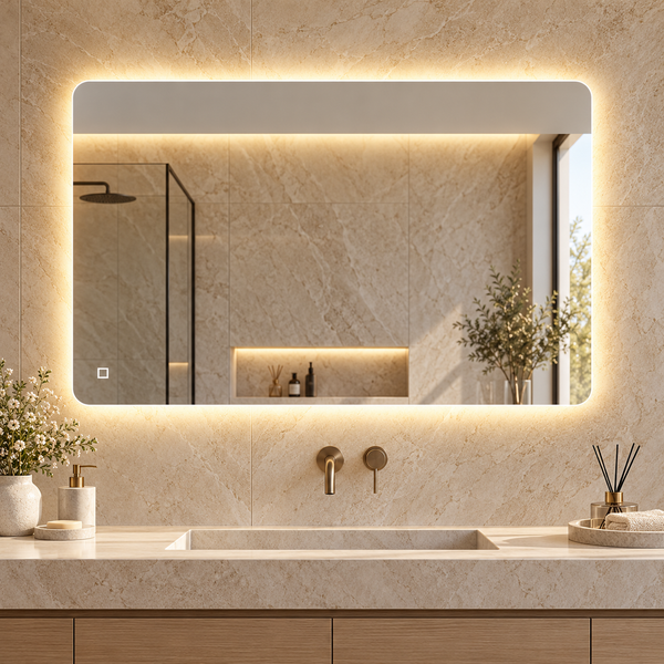 LED mirror S645A, 120×80 cm / 80×120 cm, ambient lighting