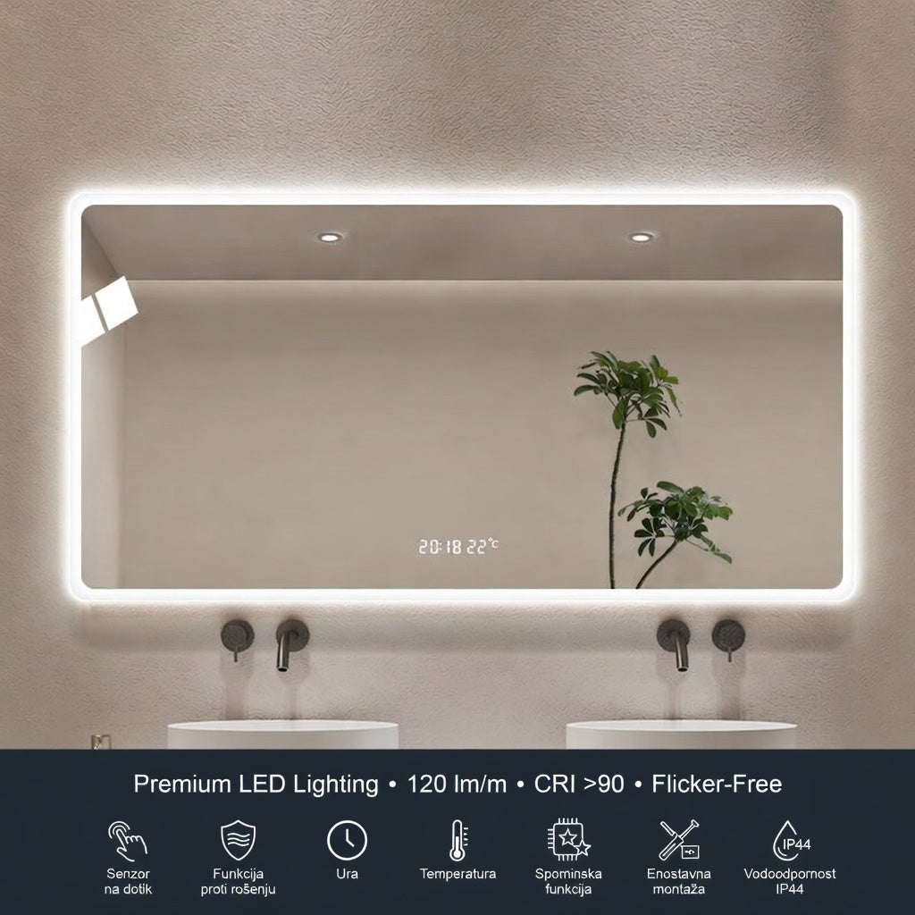 LED mirror S65C, 100x60cm
