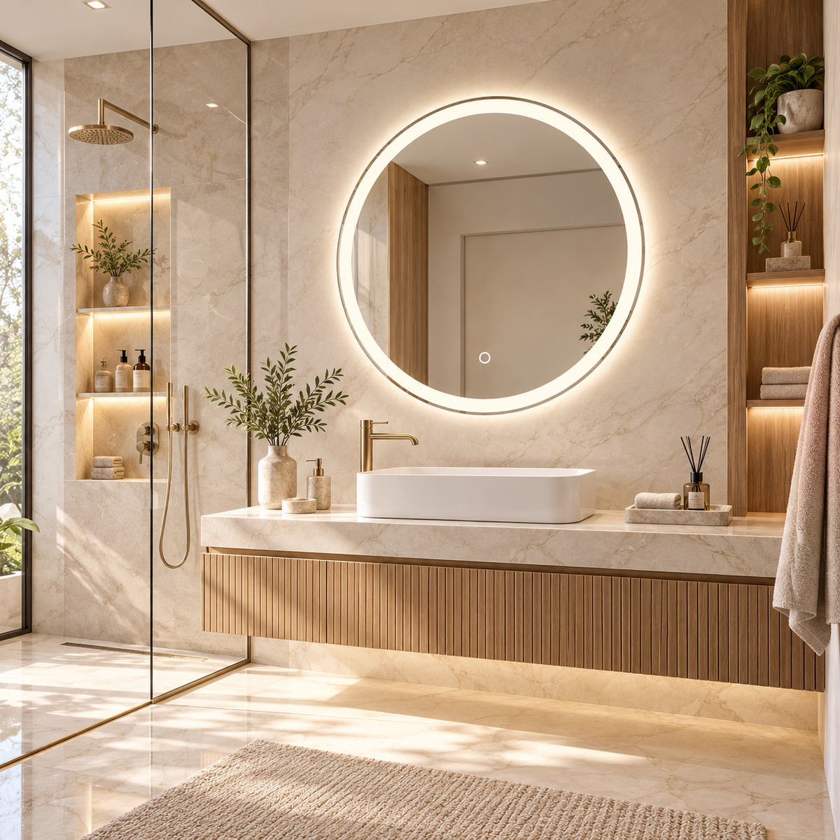 LED ogledalo S618A, fi 80cm