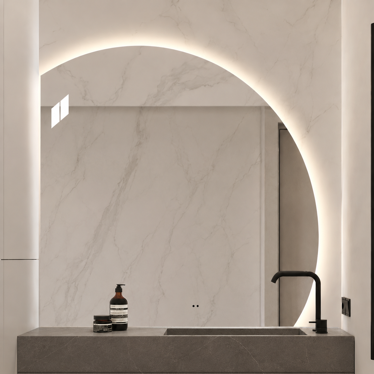 LED ogledalo S6100L, 100cm, leva, ambientalna osvetlitev – 3. pogled