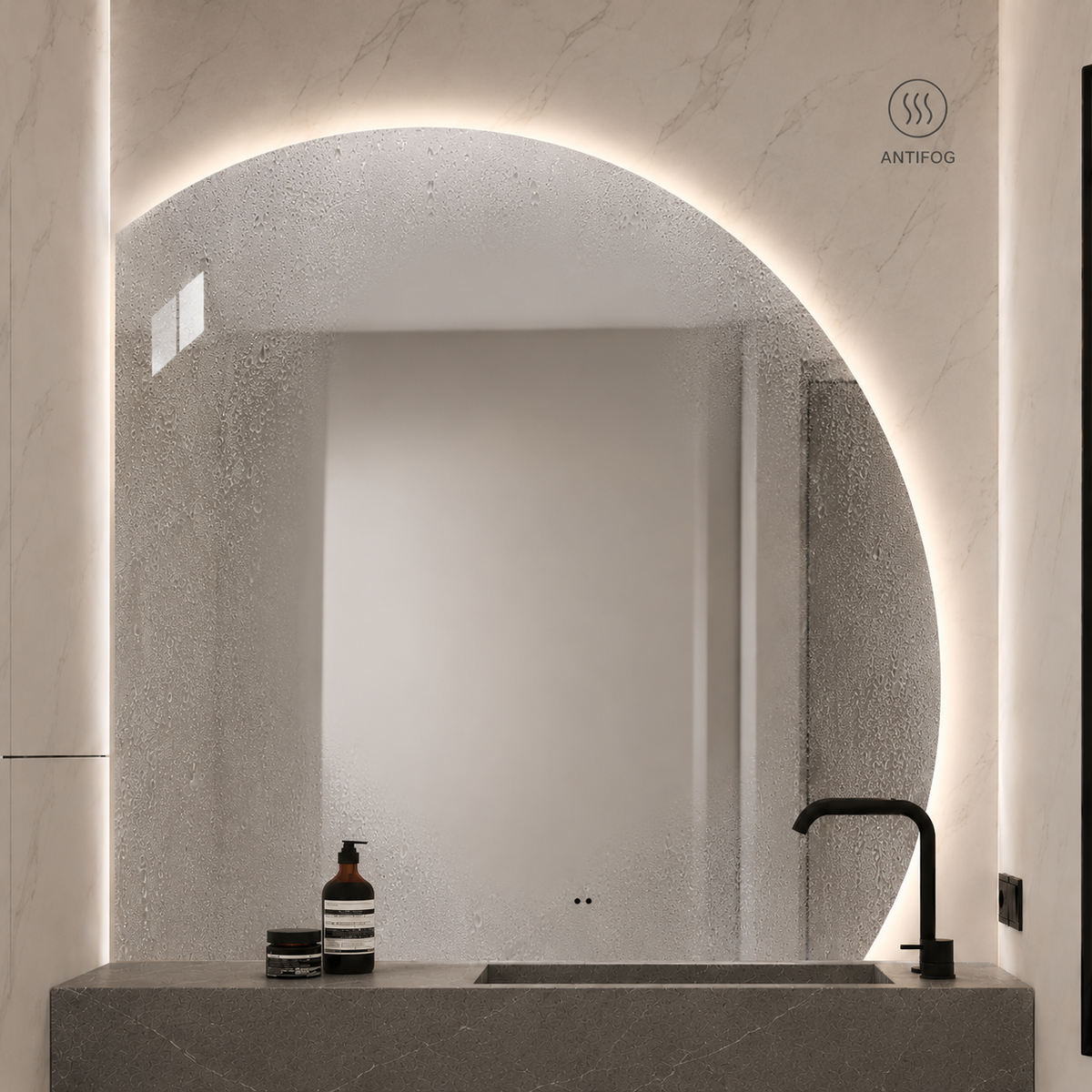LED ogledalo S6100L, 100cm, leva, ambientalna osvetlitev – 2. pogled