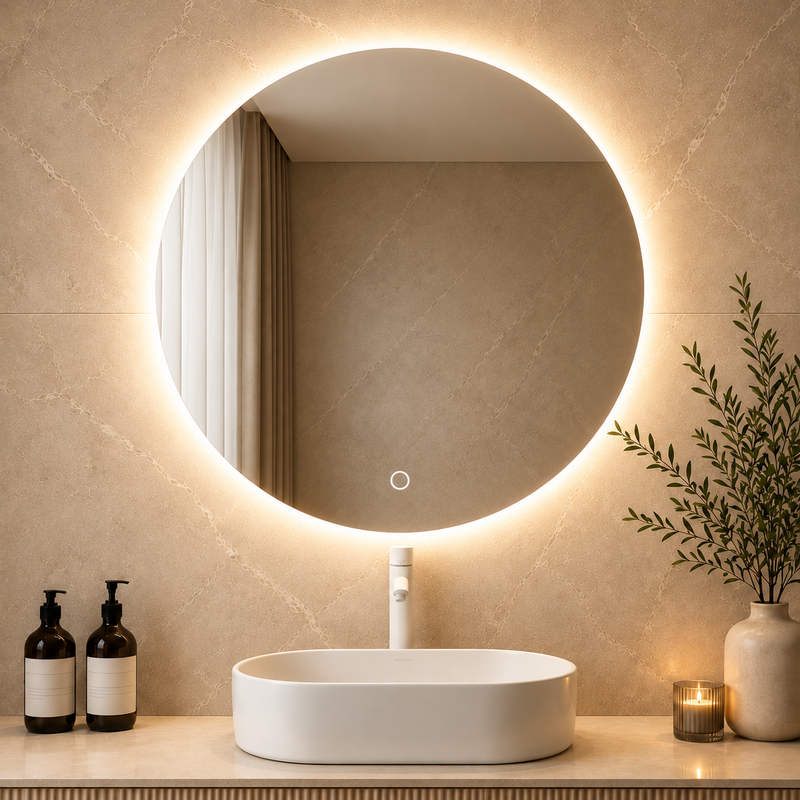 LED mirror S616B, fi 80cm, ambient lighting