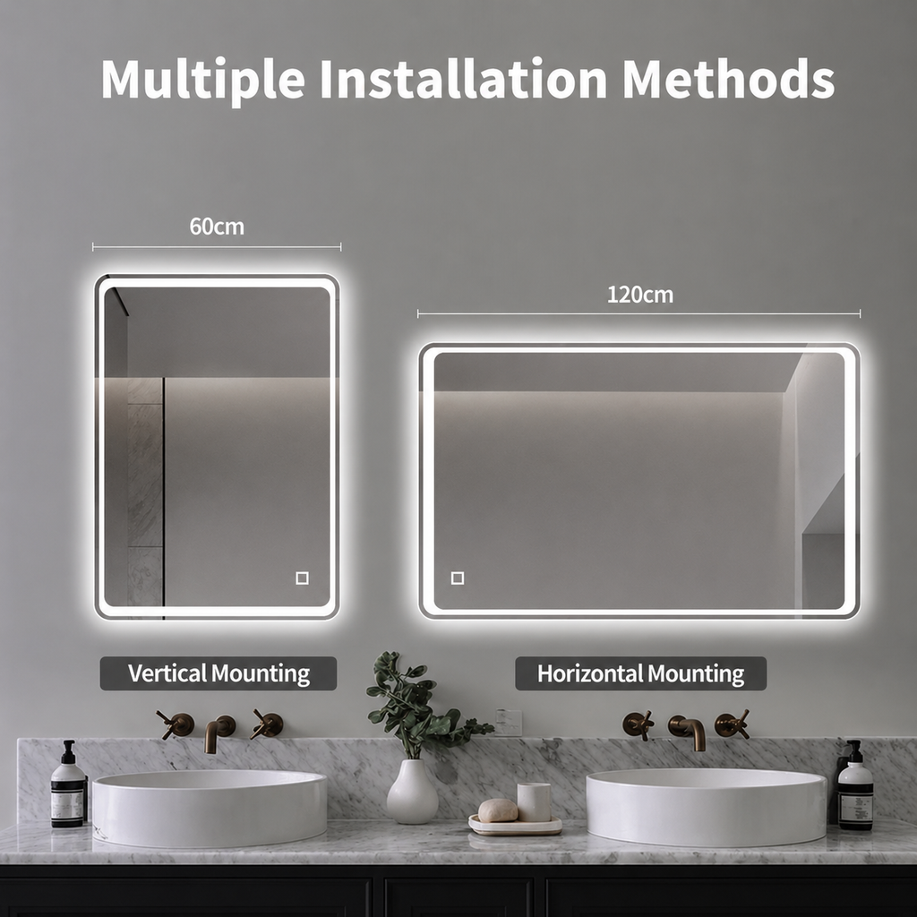 LED ogledalo S64A, 120x60cm / 60x120cm