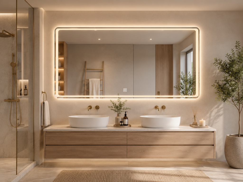LED ogledalo S64H, 160x90cm