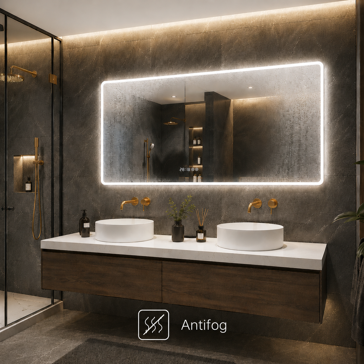 LED ogledalo S65B2, 120x70cm – 4. pogled