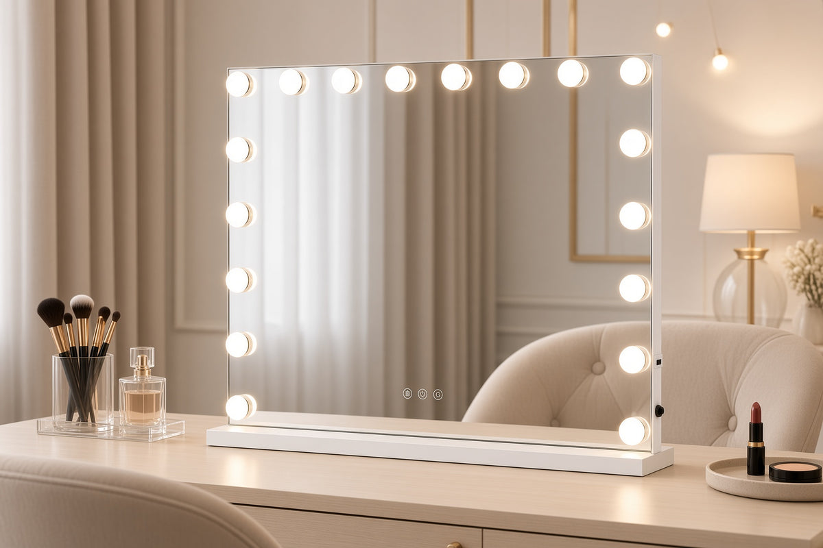 Make-up LED OGLEDALO Hollywood S6H02, 80 × 60 cm