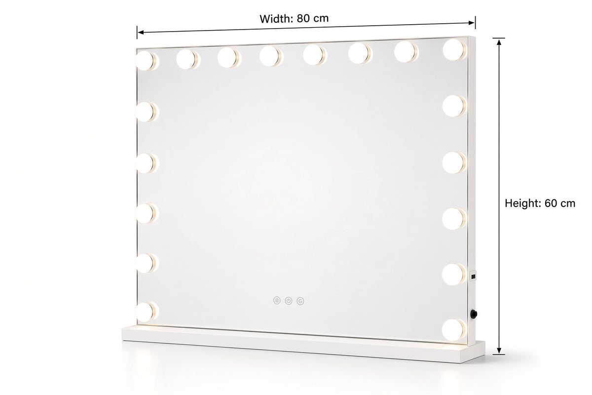 Make-up LED OGLEDALO Hollywood S6H02, 80 × 60 cm – 3. pogled