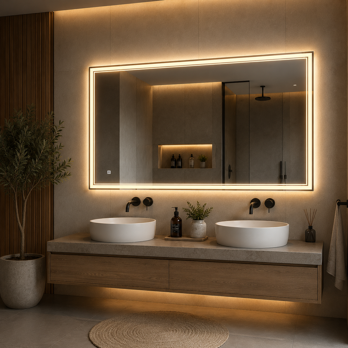 LED ogledalo S6P1, 120x80cm / 80x120cm