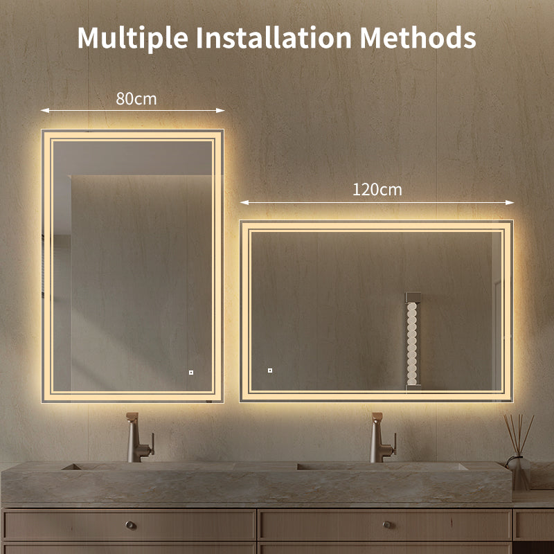 LED ogledalo S6P1, 120x80cm / 80x120cm