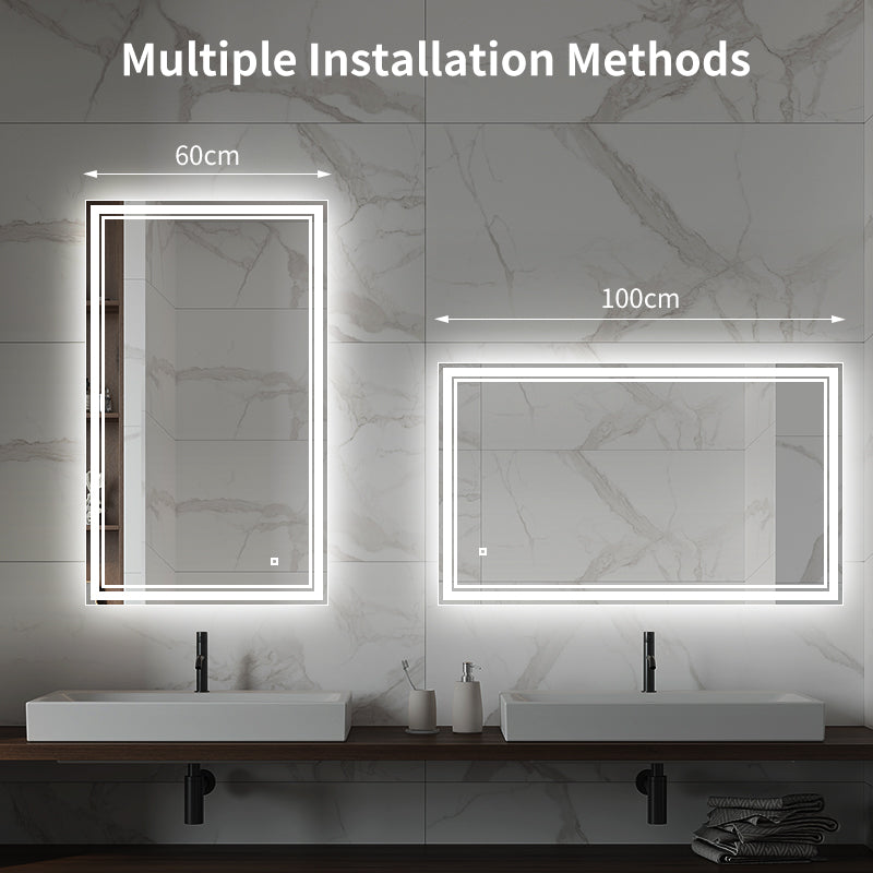 LED ogledalo S6P2, 100x60cm / 60x100cm