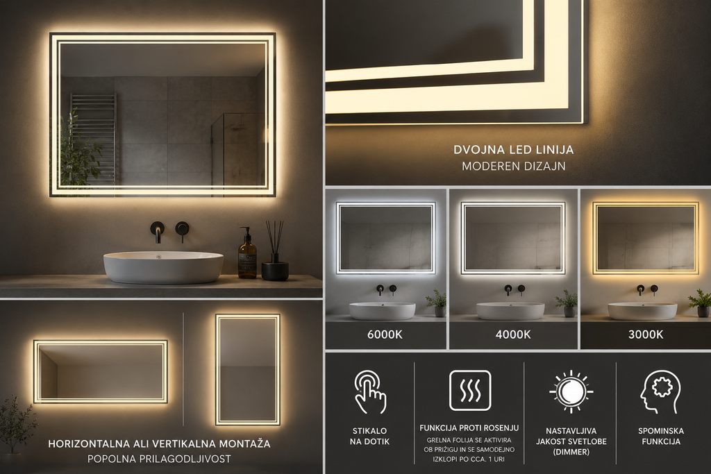 LED ogledalo S6P2, 100x60cm / 60x100cm – 6. pogled