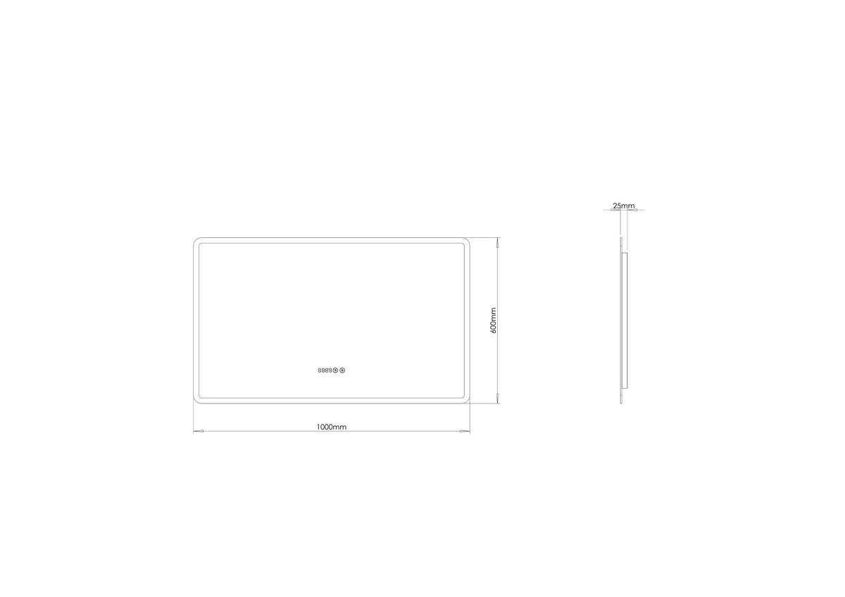 LED ogledalo S65B2, 120x70cm – 6. pogled