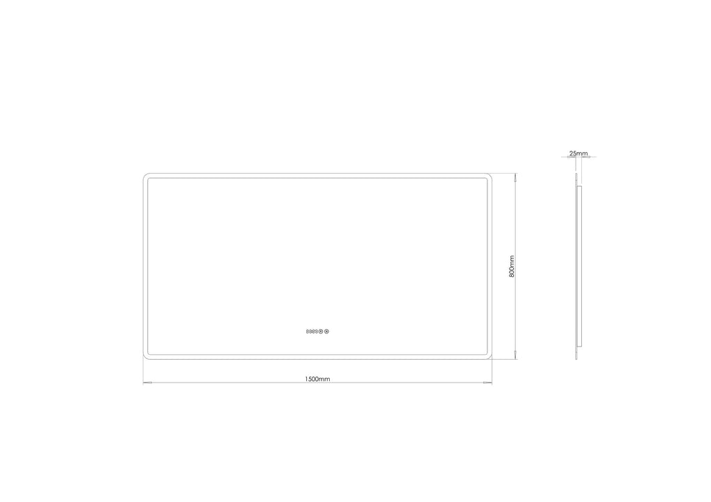 LED mirror S65A, 150x80cm
